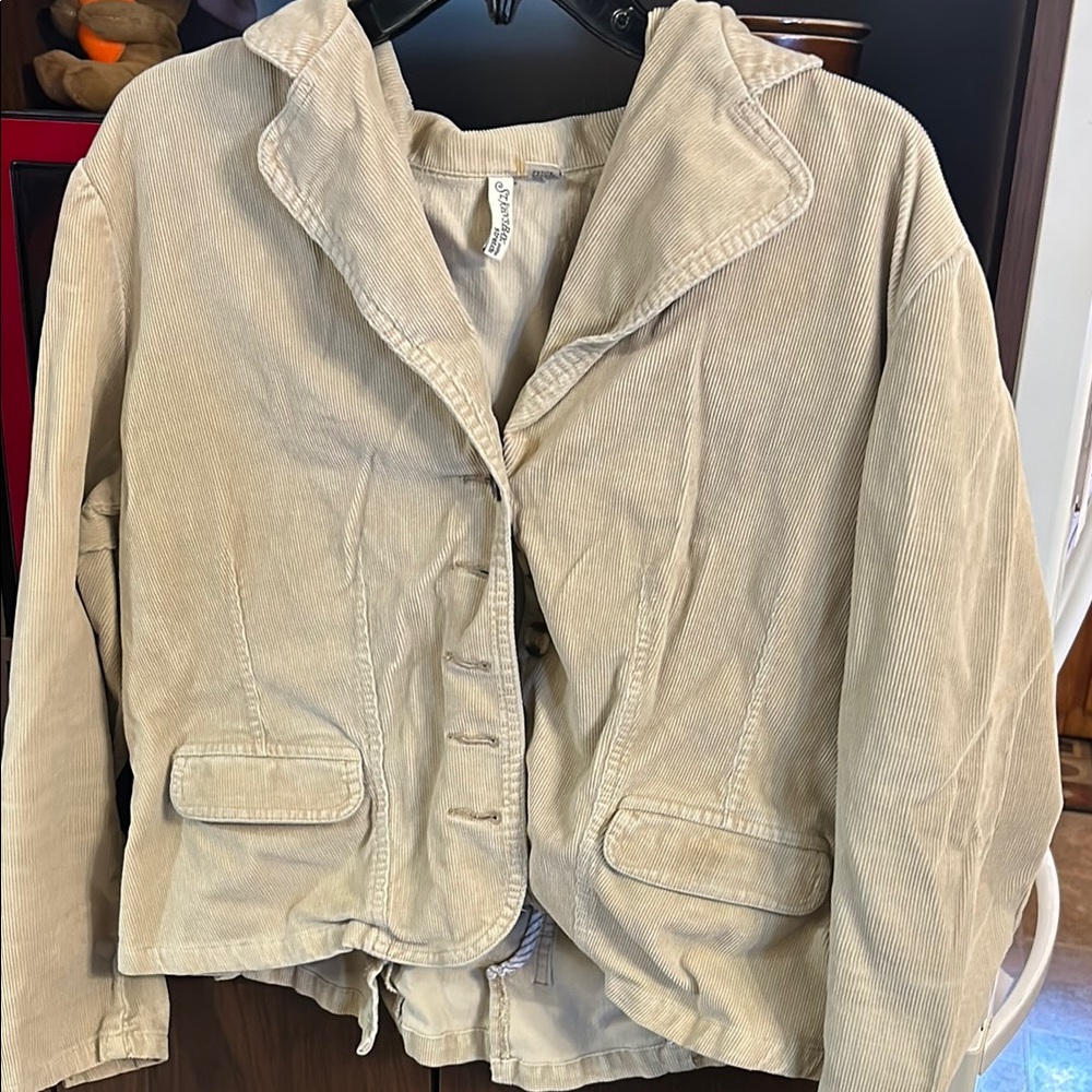 St. John’s bay khaki corduroy blazer